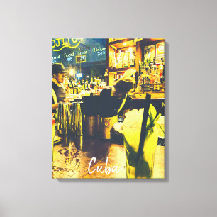 Cuba funky Mojito Bar travel print Leinwanddruck