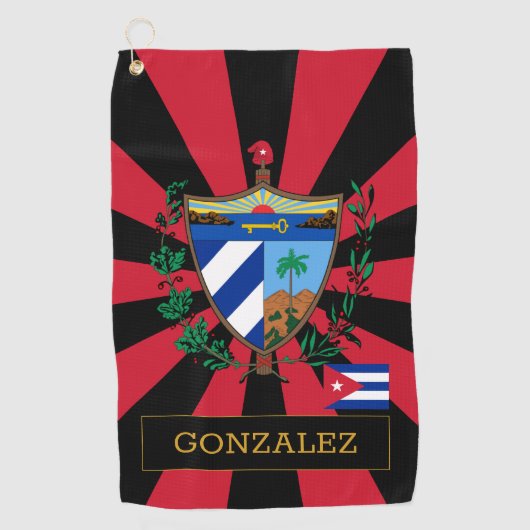 Cuba Golf & Premium Kuban Flag / Patriots Golfhandtuch (Vorderseite)