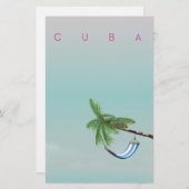 Cuba Hammock Vintager Urlaubstext. Briefpapier (Vorne/Hinten)