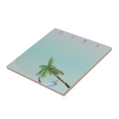 Cuba Hammock Vintager Urlaubstext. Fliese (Seite)