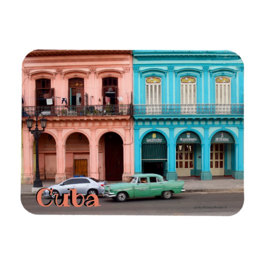 Cuba Havana Architecture Flexible Foto Magnet (Horizontal)