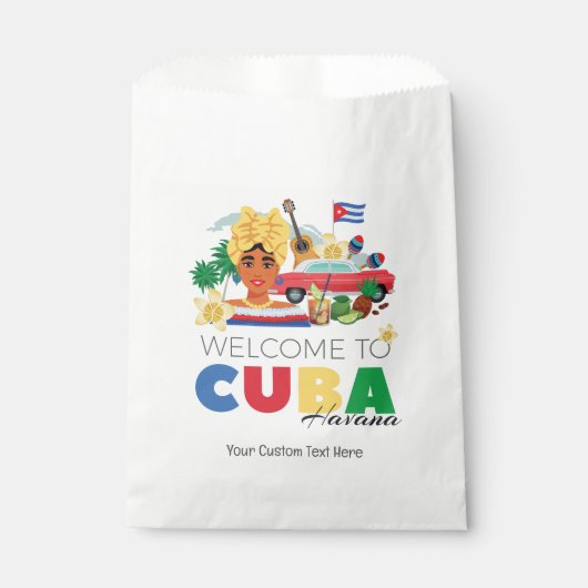 Cuba Havana Benutzerdefinierter Text Geschenktütchen (Vorderseite)