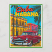 Cuba Havana Classic Car Postkarte (Vorderseite)