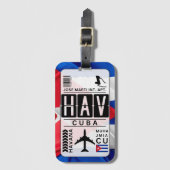 Cuba Havana HAV Gepäcktag Gepäckanhänger (Vorderseite Vertikal)