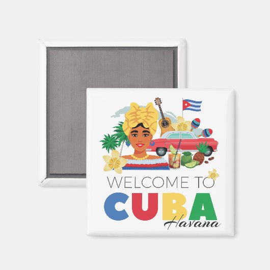 Cuba Havana Magnet (Vorderseite/Rückseite)