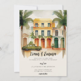 Cuba Havana Wedding Hochzeit in Urlaubsort Einladung