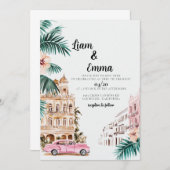 Cuba Havana Wedding Hochzeit in Urlaubsort Einladung (Vorne/Hinten)