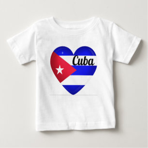 Cuba Heart Flag Baby T-shirt