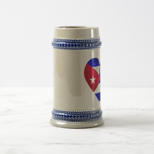 Cuba Heart Flag Bierglas (Mittel)