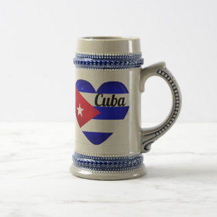 Cuba Heart Flag Bierglas
