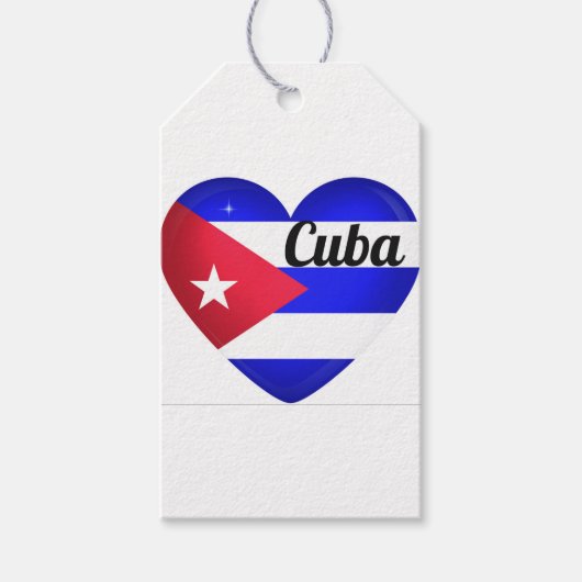 Cuba Heart Flag Geschenkanhänger (Vorderseite)