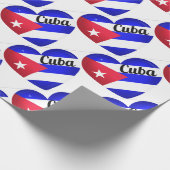 Cuba Heart Flag Geschenkpapier (Ecke)