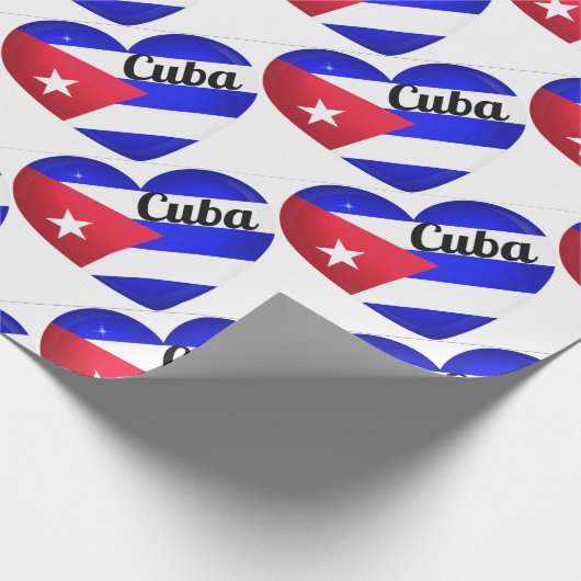 Cuba Heart Flag Geschenkpapier (Ecke)
