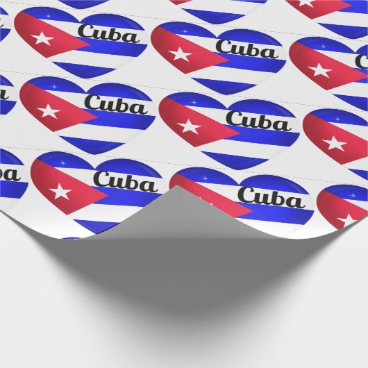 Cuba Heart Flag Geschenkpapier (Ecke)