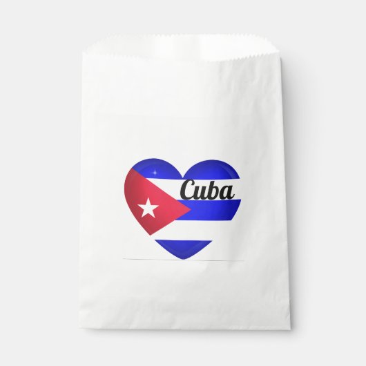 Cuba Heart Flag Geschenktütchen (Vorderseite)
