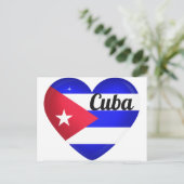 Cuba Heart Flag Postkarte (Stehend Vorderseite)