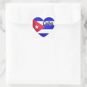 Cuba Heart Flag Quadratischer Aufkleber (Tasche)