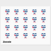 Cuba Heart Flag Runder Aufkleber (Blatt)
