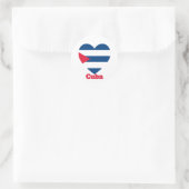 Cuba Heart Flag Runder Aufkleber (Tasche)