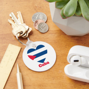 Cuba Heart Flag Schlüsselanhänger
