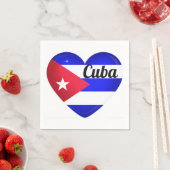 Cuba Heart Flag Serviette (Beispiel)