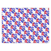 Cuba Heart Flag Tischdecke (Vorderseite (Horizontal))