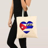 Cuba Heart Flag Tragetasche (Vorderseite (Produkt))