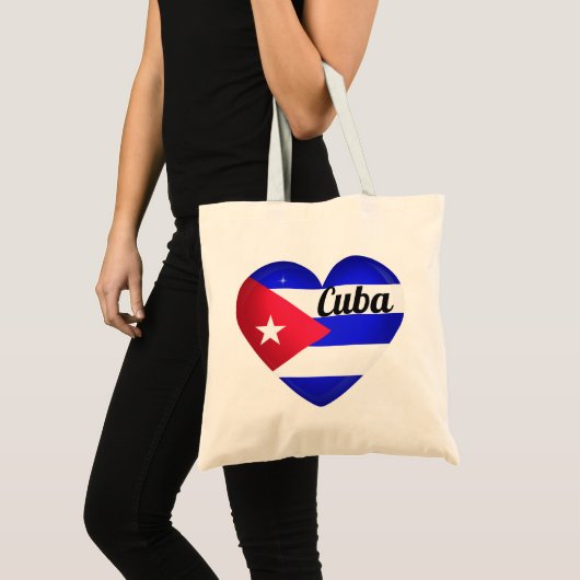 Cuba Heart Flag Tragetasche (Vorderseite (Produkt))