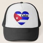 Cuba Heart Flag Truckerkappe (Vorderseite)