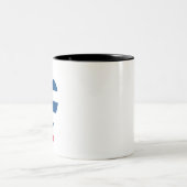 Cuba Heart Flag Zweifarbige Tasse (Mittel)