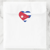Cuba Heart Sticker, Patriotische kubanische Flagge Herz-Aufkleber (Tasche)