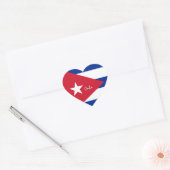 Cuba Heart Sticker, Patriotische kubanische Flagge Herz-Aufkleber (Umschlag)