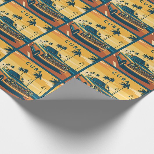 Cuba Illustration Geschenkpapier (Ecke)