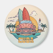 Cuba Illustration Magnet (Vorne)