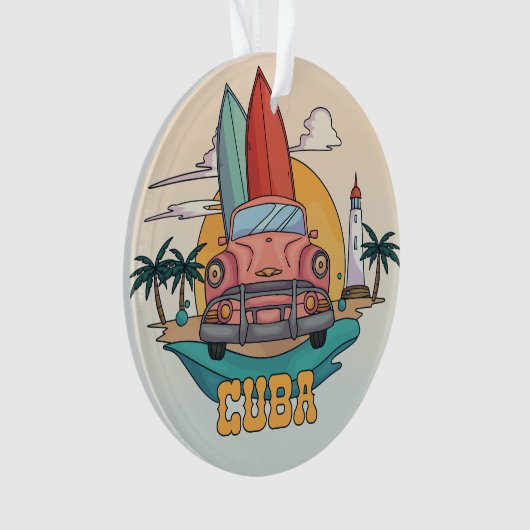 Cuba Illustration Ornament (Vorderseite)