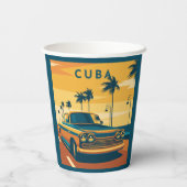 Cuba Illustration Pappbecher (Rückseite)