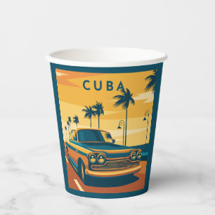 Cuba Illustration Pappbecher