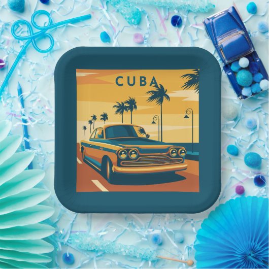 Cuba Illustration Pappteller (Party)