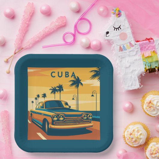 Cuba Illustration Pappteller (Party)