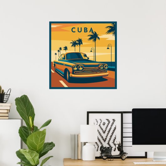 Cuba Illustration Poster (Heimbüro)