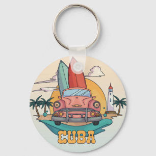 Cuba Illustration Schlüsselanhänger
