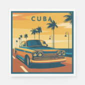 Cuba Illustration Serviette (Vorderseite)