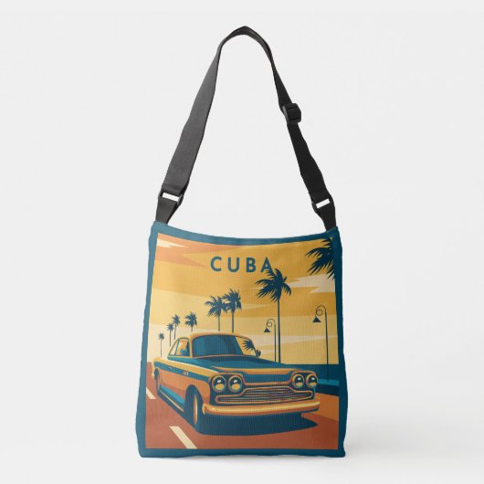 Cuba Illustration Tragetaschen Mit Langen Trägern (Vorderseite)