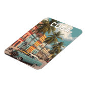 Cuba Illustration Travel Art Vintage Magnet (Linke Seite)