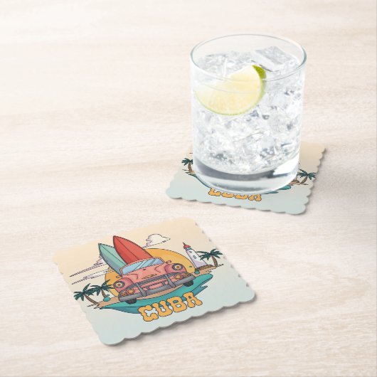 Cuba Illustration Untersetzer (Vor Ort)