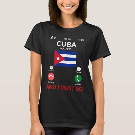 Cuba Is Calling T-Shirt (Vorderseite)