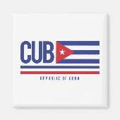 Cuba ISO Code Alpha 3 Design Magnet (Vorne)
