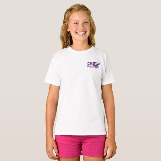 Cuba ISO Code Alpha 3 Design T - Shirt (Vorne ganz)
