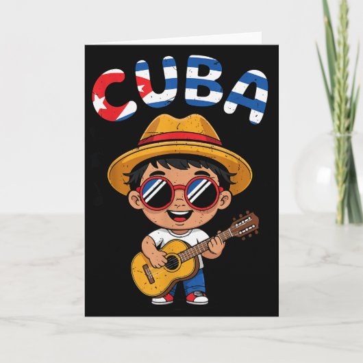 Cuba Junge Hispanic Heritage Month kubanische Flag Karte (Vorderseite)