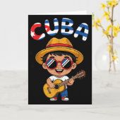 Cuba Junge Hispanic Heritage Month kubanische Flag Karte (Gelbe Blume)
